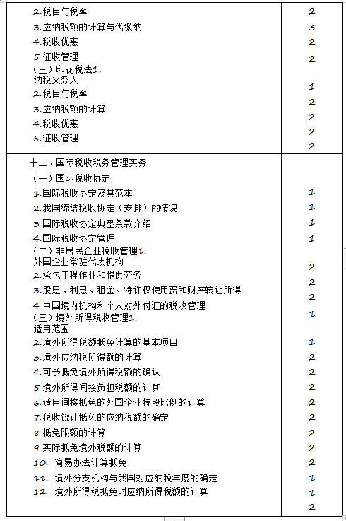 2020年注册会计师专业阶段《税法》考试大纲来啦！