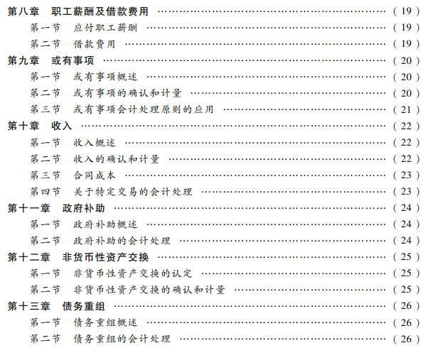 2022年中级会计职称《中级会计实务》教材目录