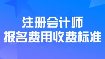 注册会计师报名费收费标准2024汇总