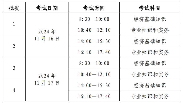 考试安排