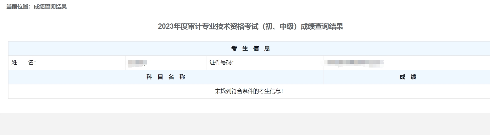 2024初级审计师成绩查询结果图